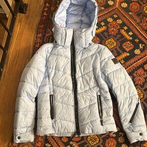 Light Blue Bogner Fire and Ice women’s ski jacket coat with Hood size US 6 small